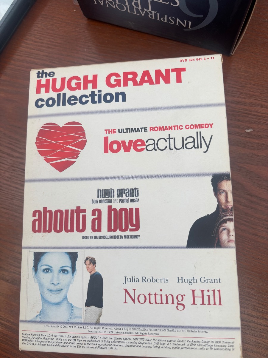 Hugh Grant Collection 3 DVD Box Set Love Actually About A Boy Notting Hill Used