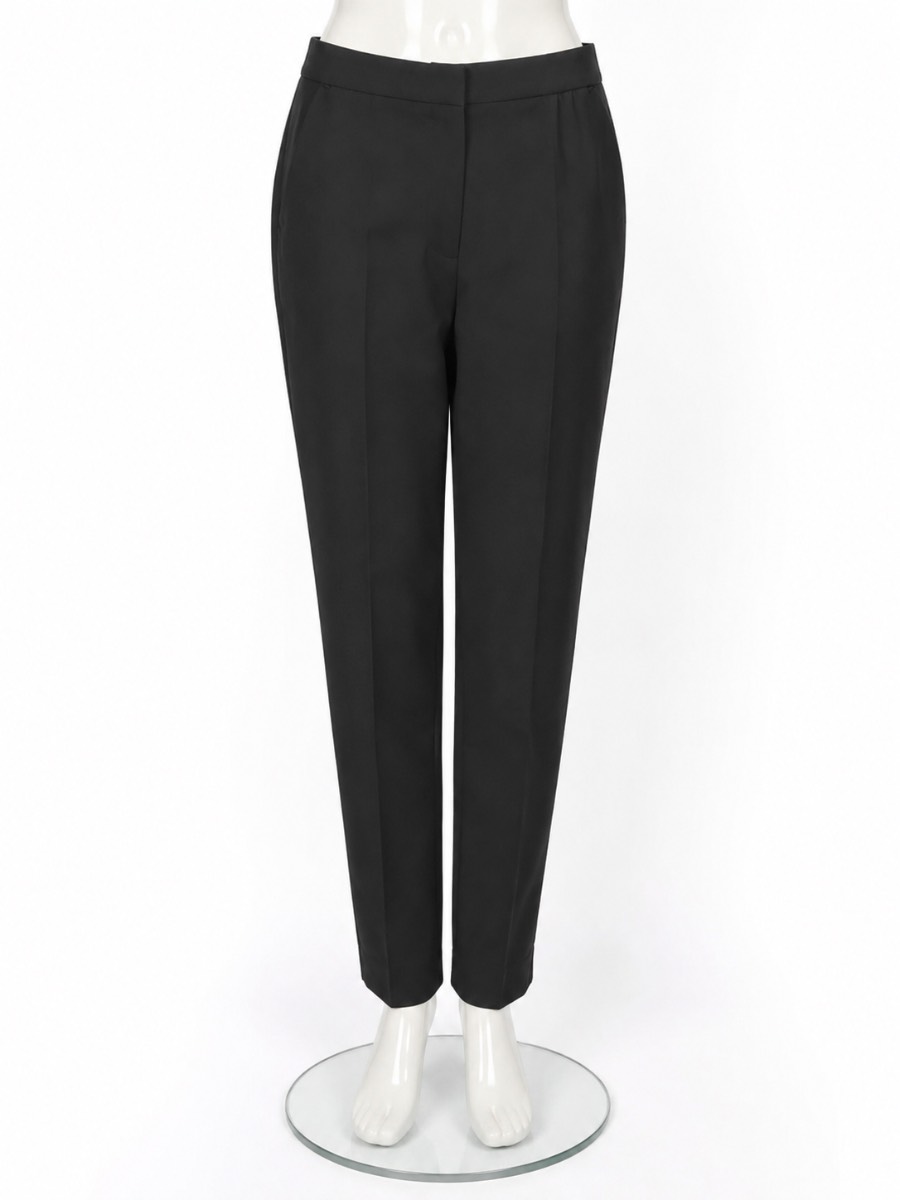 Henbury H631 Ladies Black Tapered Fit Trousers Size 16 XL Long New Polyester