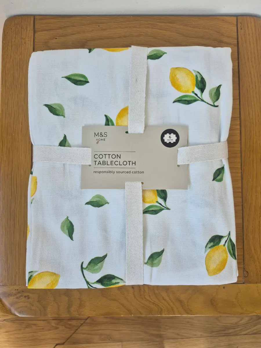 M&S Cotton Tablecloth  (140cm + 230cm )