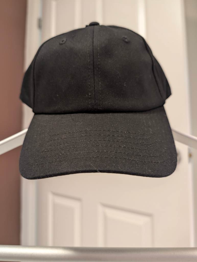 Black Baseball Cap Mens Womens Unisex Adjustable