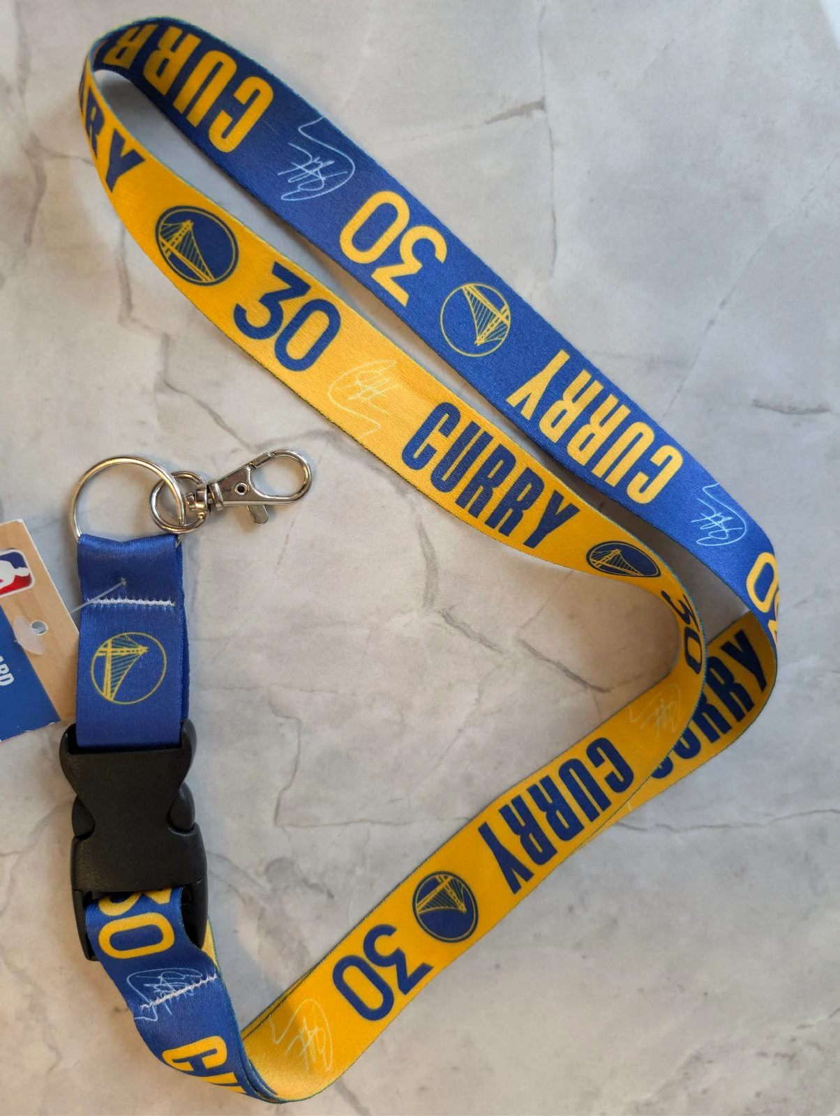 NBA Golden State Warriors Stephen Curry Lanyard One Size Blue Yellow