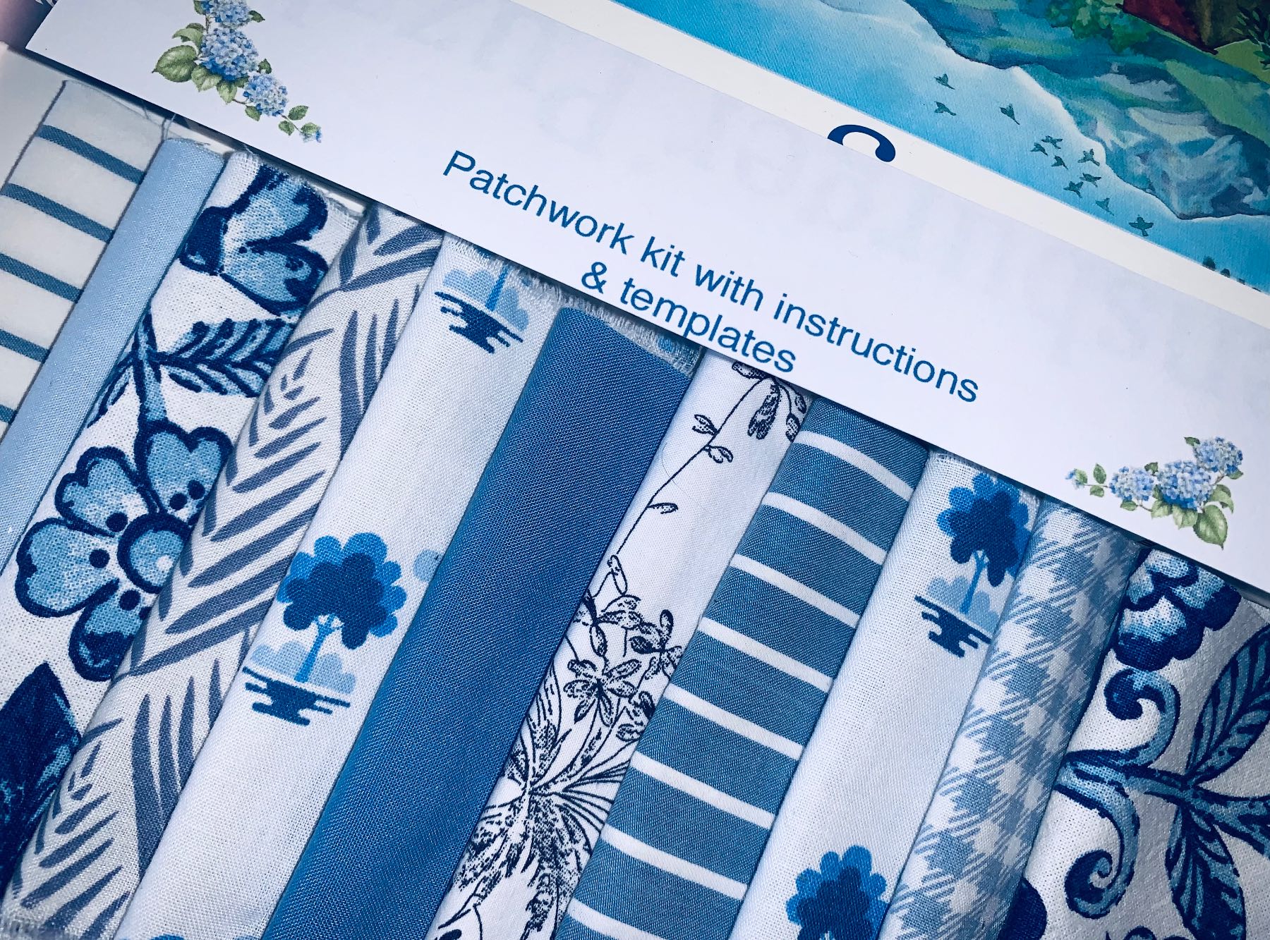 China Blue 45 Patchwork kit with instructions – each makes five cushions or a quilt