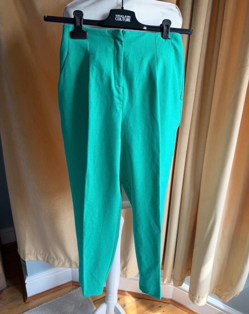 ASOS Green Tailored Cropped Trousers Size 8