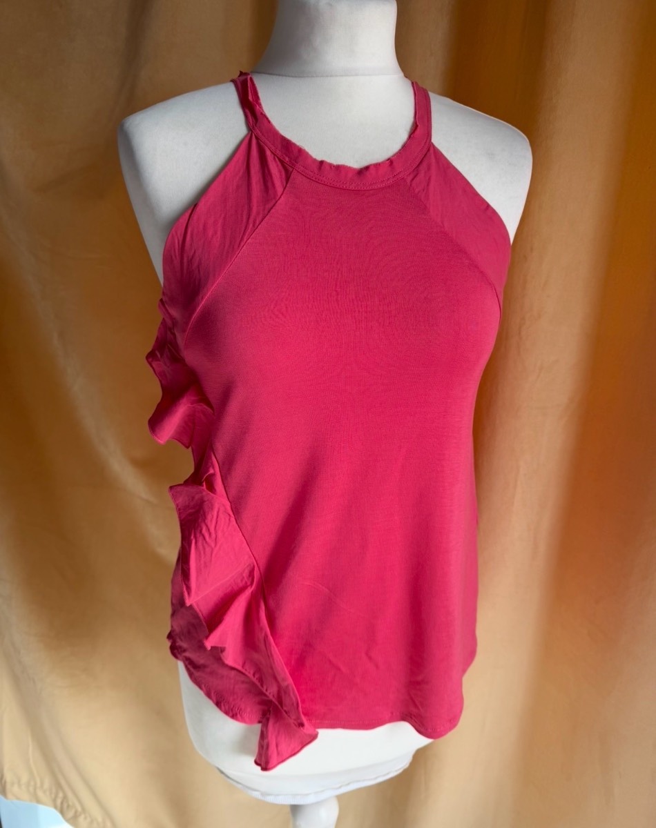 Zara Pink Sleeveless Summer Holiday Beach Pink Top size M