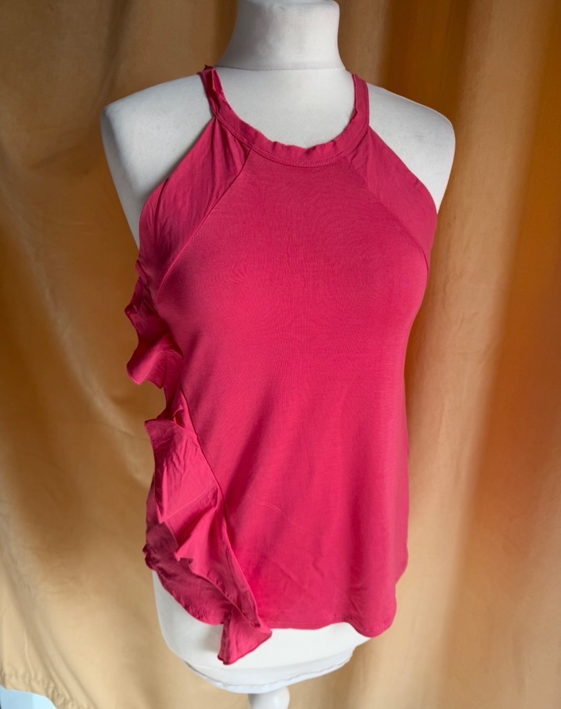Zara Pink Sleeveless Summer Holiday Beach Pink Top size M