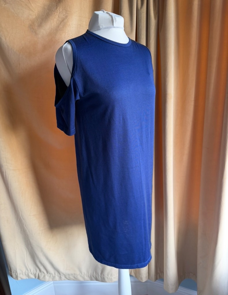 Cheap Monday Blue Visible Shoulder Party Evening Dress size S fits 8/10