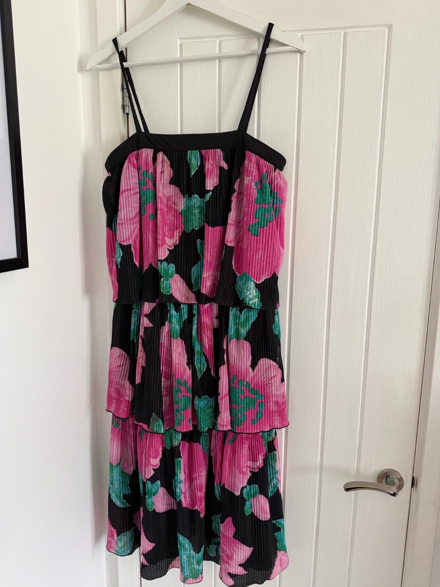 Vintage Radley Of London Floral Pleated Dress size 12