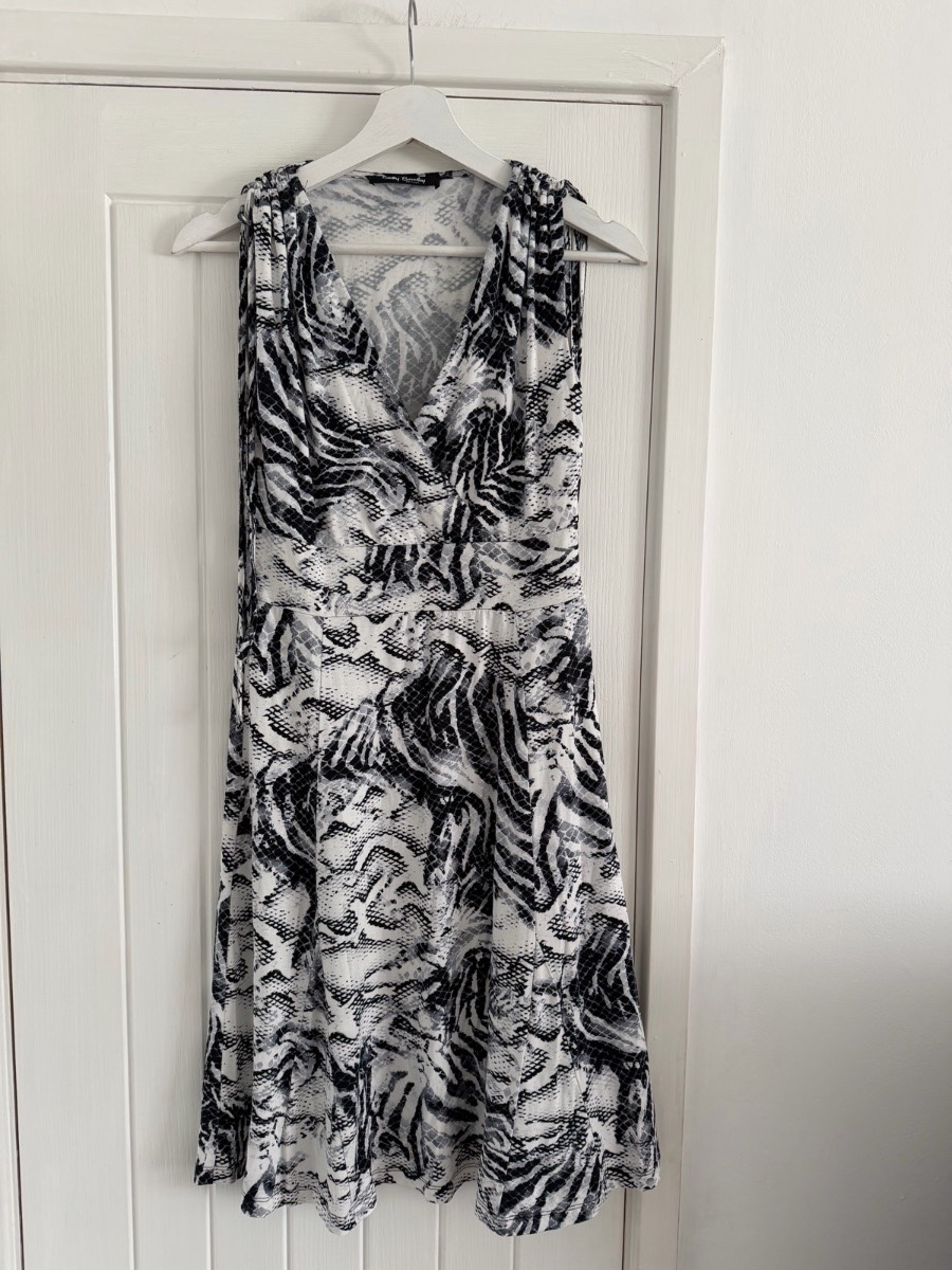 Betty Barclay Snake Print Sleeveless Summer Dress size 10