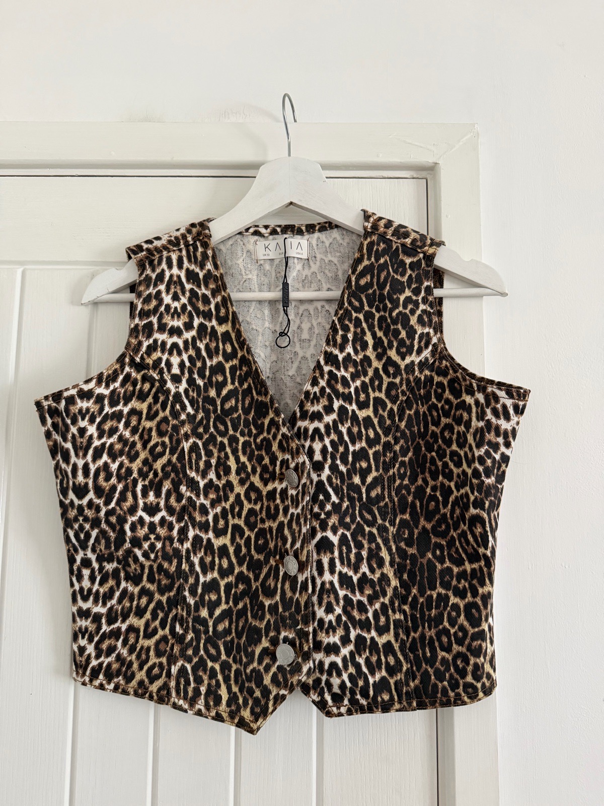 Kaiia Animal Print Waistcoat size 10
