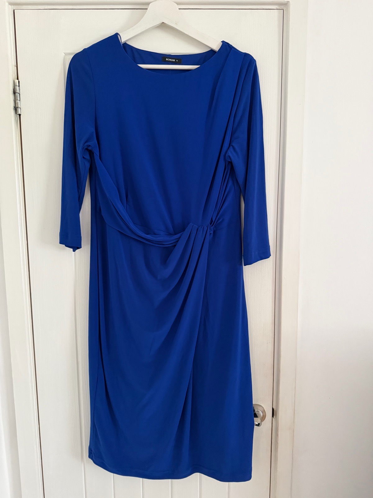 Roman Blue Midi Occasion Dress size 14