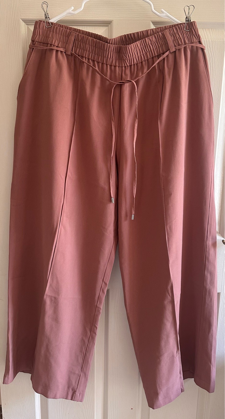 Simply Be BNWT Dusty Pink Wide Leg Trousers Size 22