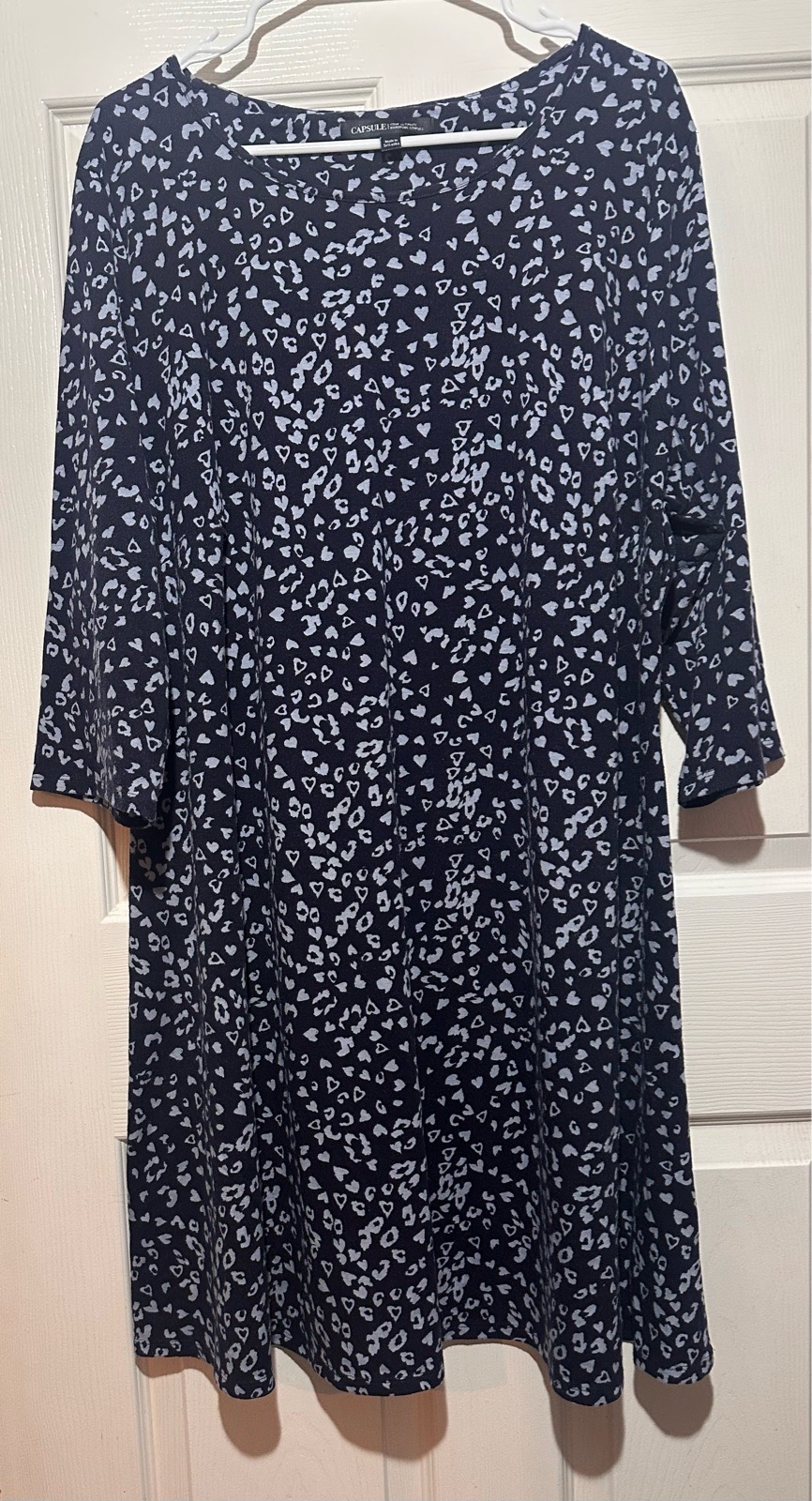 Simply Be Capsule Navy Leopard Print Dress Size 26