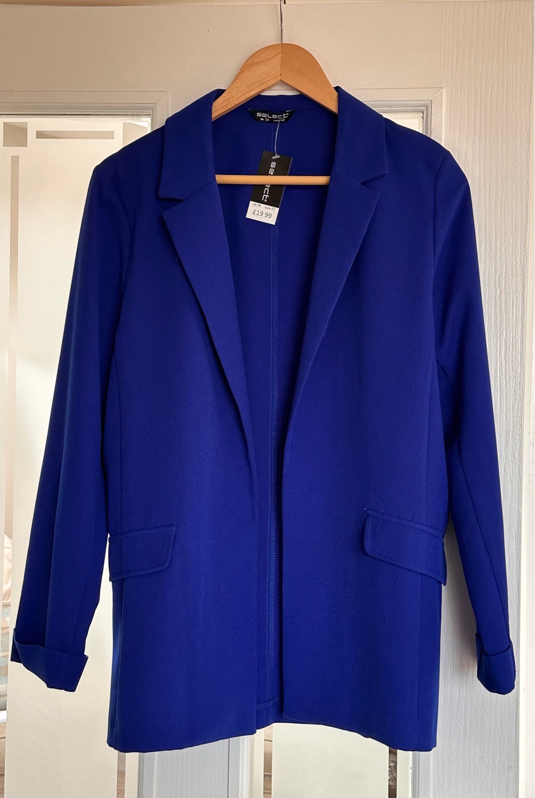 Select Cobalt Blue Soft Blazer Jacket Size 14 BNWT