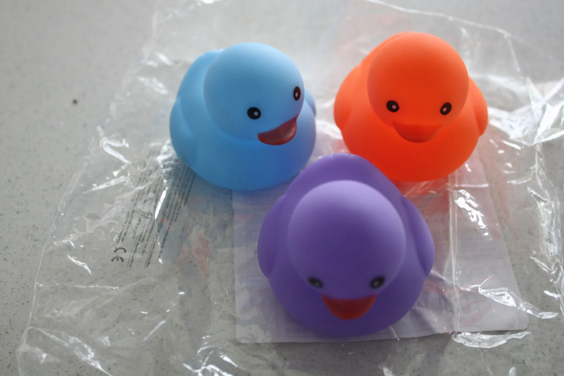3 x Colourful Bath Ducks