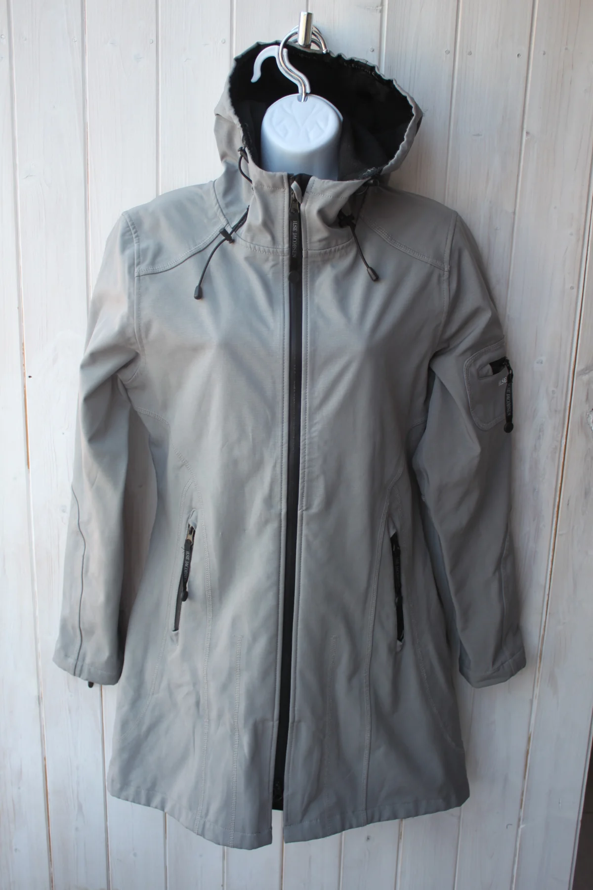 ILse Jacobsen Grey Lined Raincoat