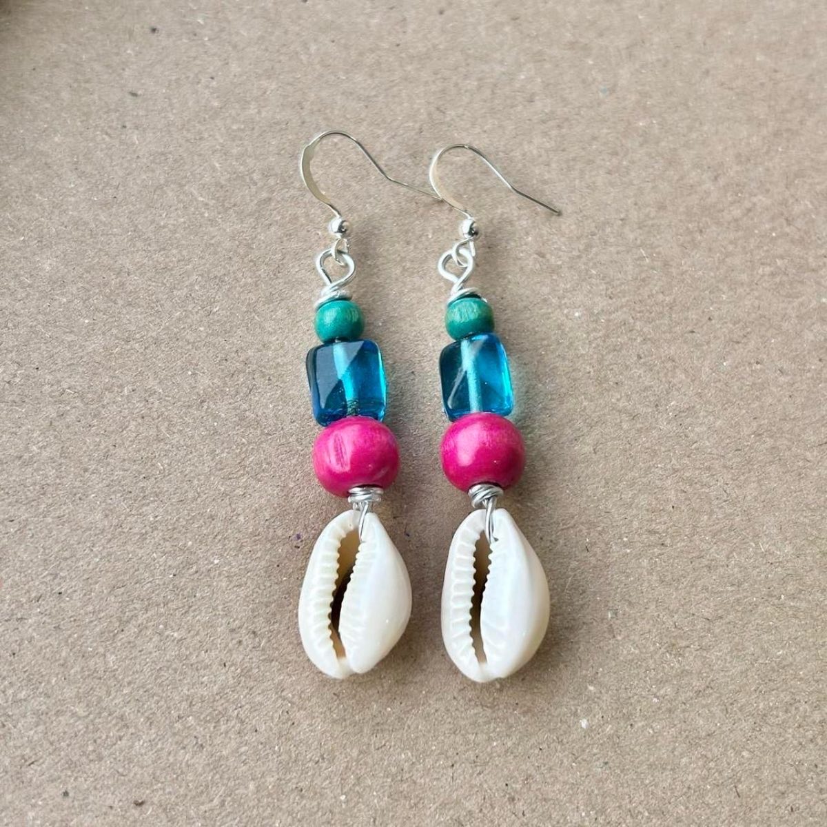 Handmade Cowrie Shell Earrings