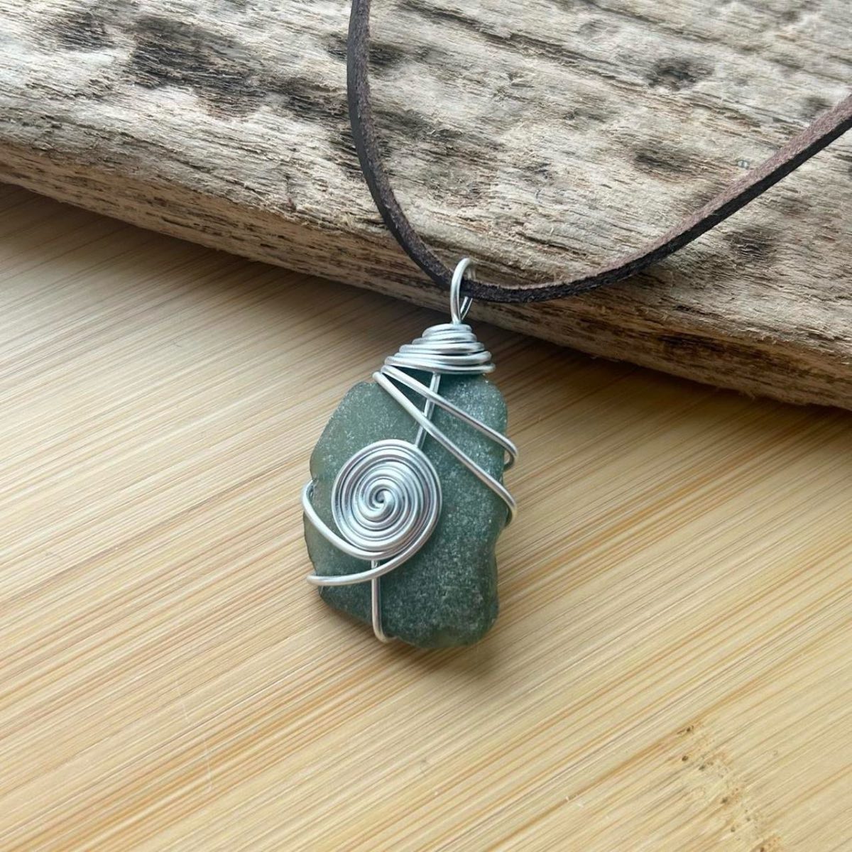 Green Sea Glass Necklace