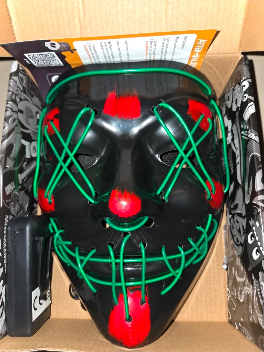 Halloween light up mask