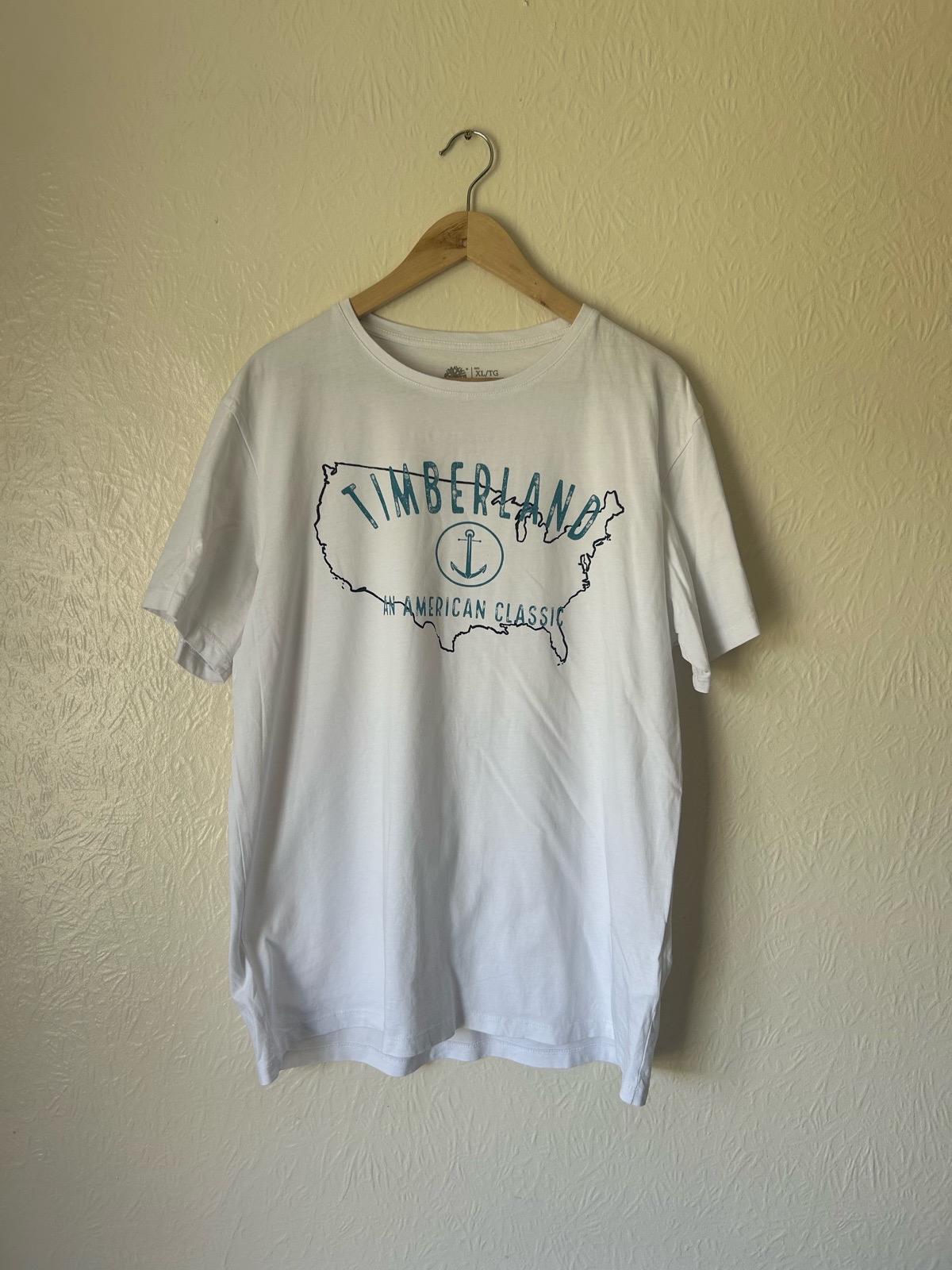Timberland White Graphic T-Shirt XL – American Classic Anchor Print