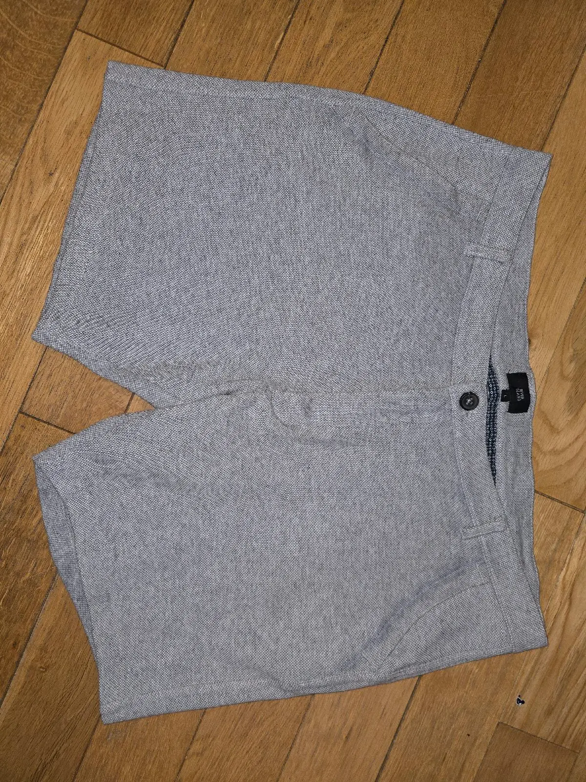 River island men's grey soft feel shorts size large