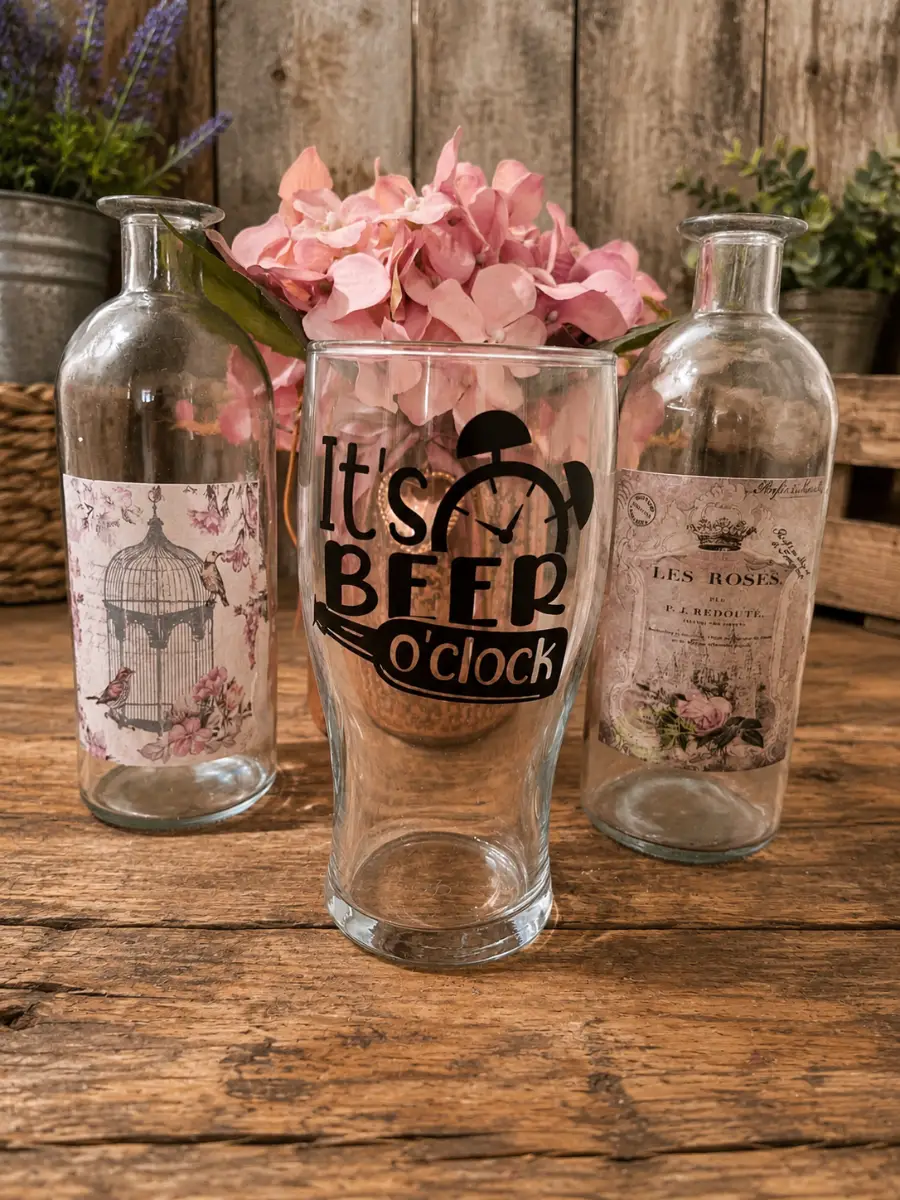 'It's beer oclock' pint glass