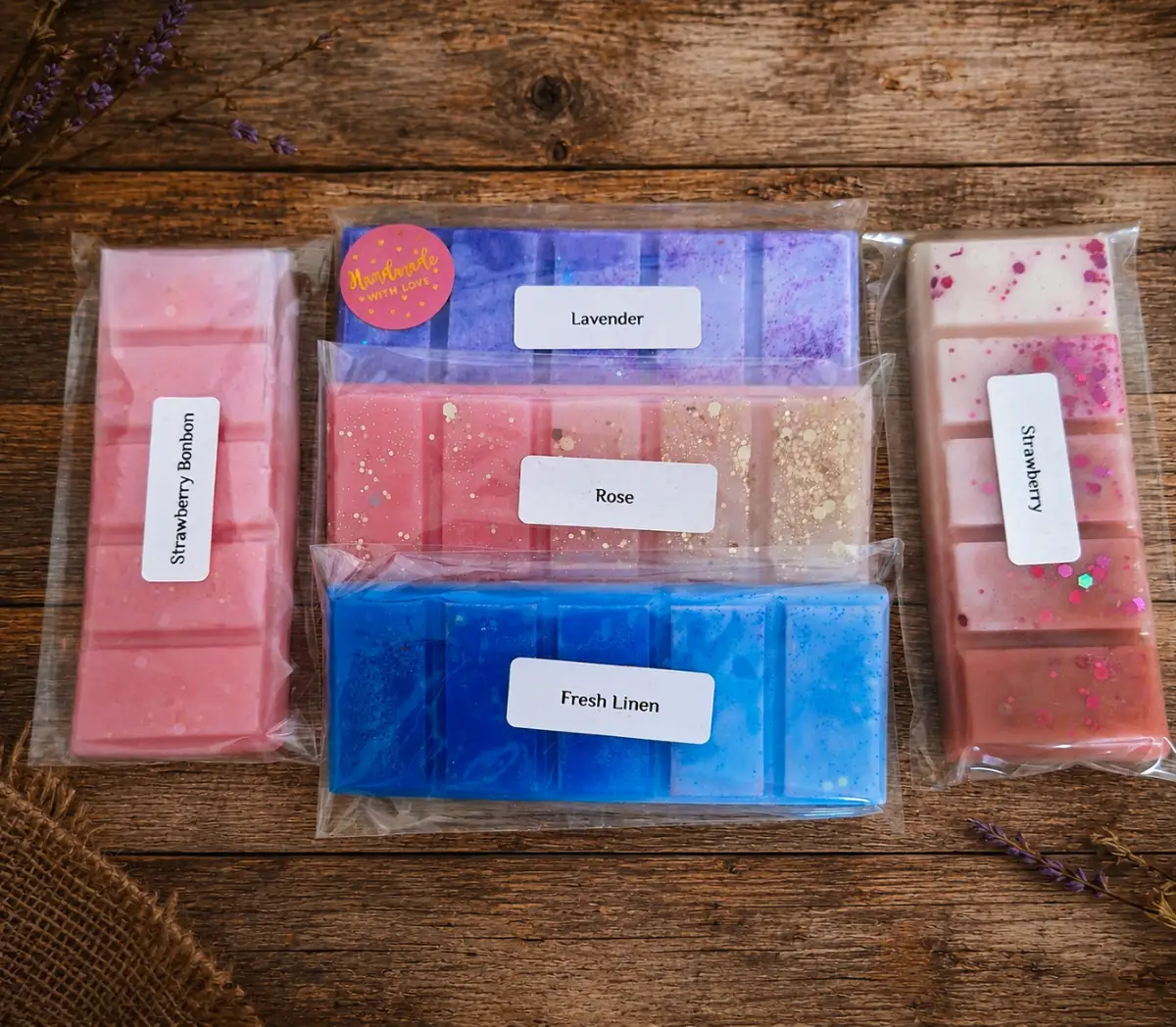 5 Highly Fragranced Wax Melts Snap Bars