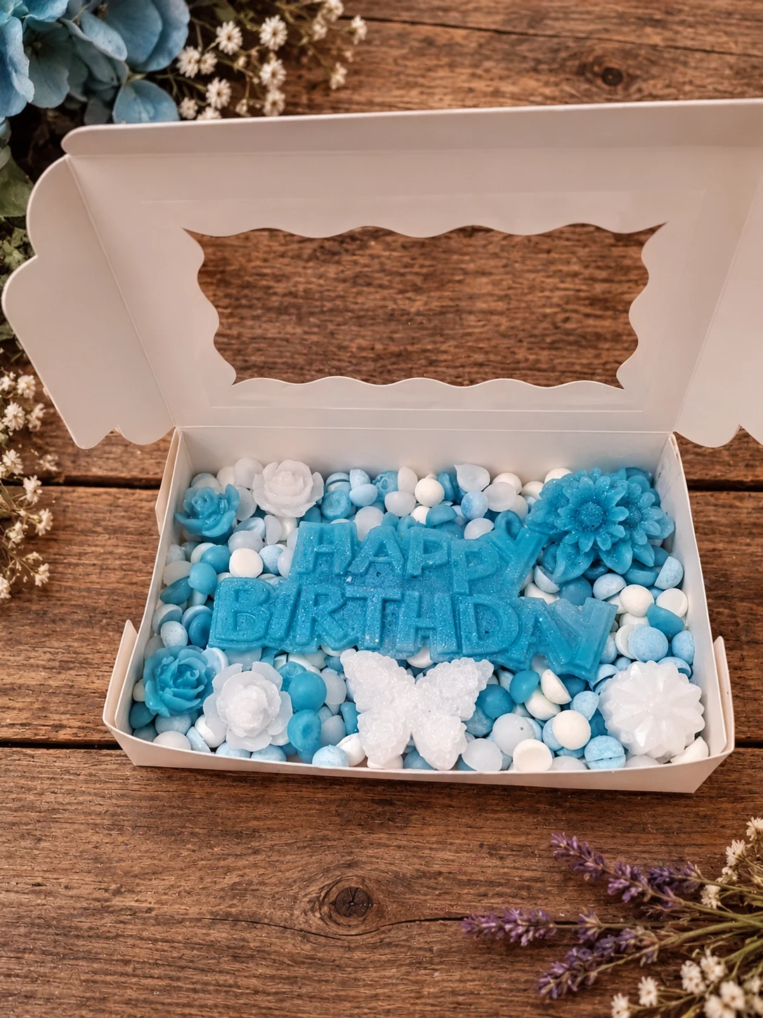 Happy Birthday, Baby Powder, Highly Fragranced Wax Melts Gift Box
