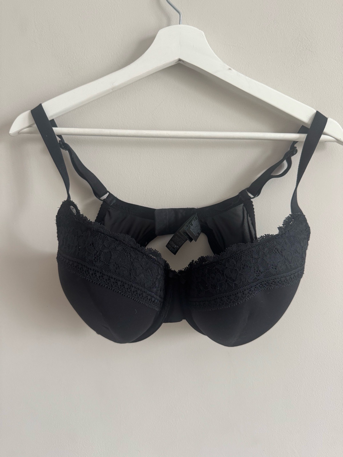 M&S Black Lace Padded Full Cup Bra 34DD