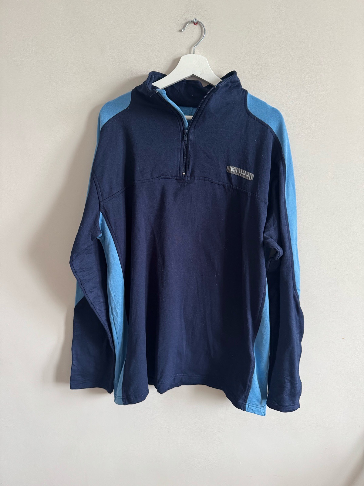 Champion Navy Blue & Blue 1/4 Zip Long Sleeve Outdoor Top XL