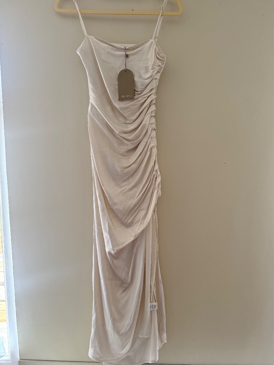 Meshki Drape satin dress size xs