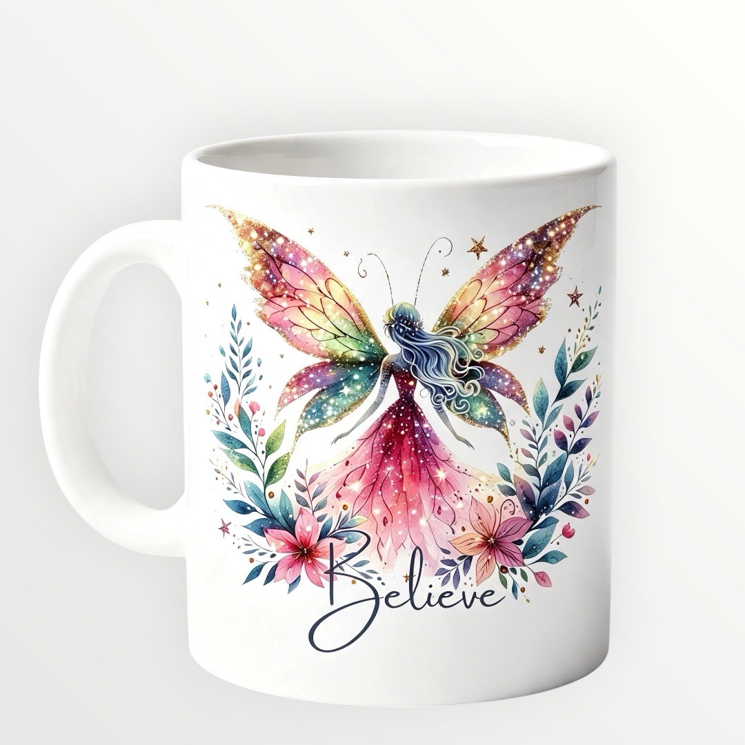 New 11oz sublimation White mug with colorful fairy