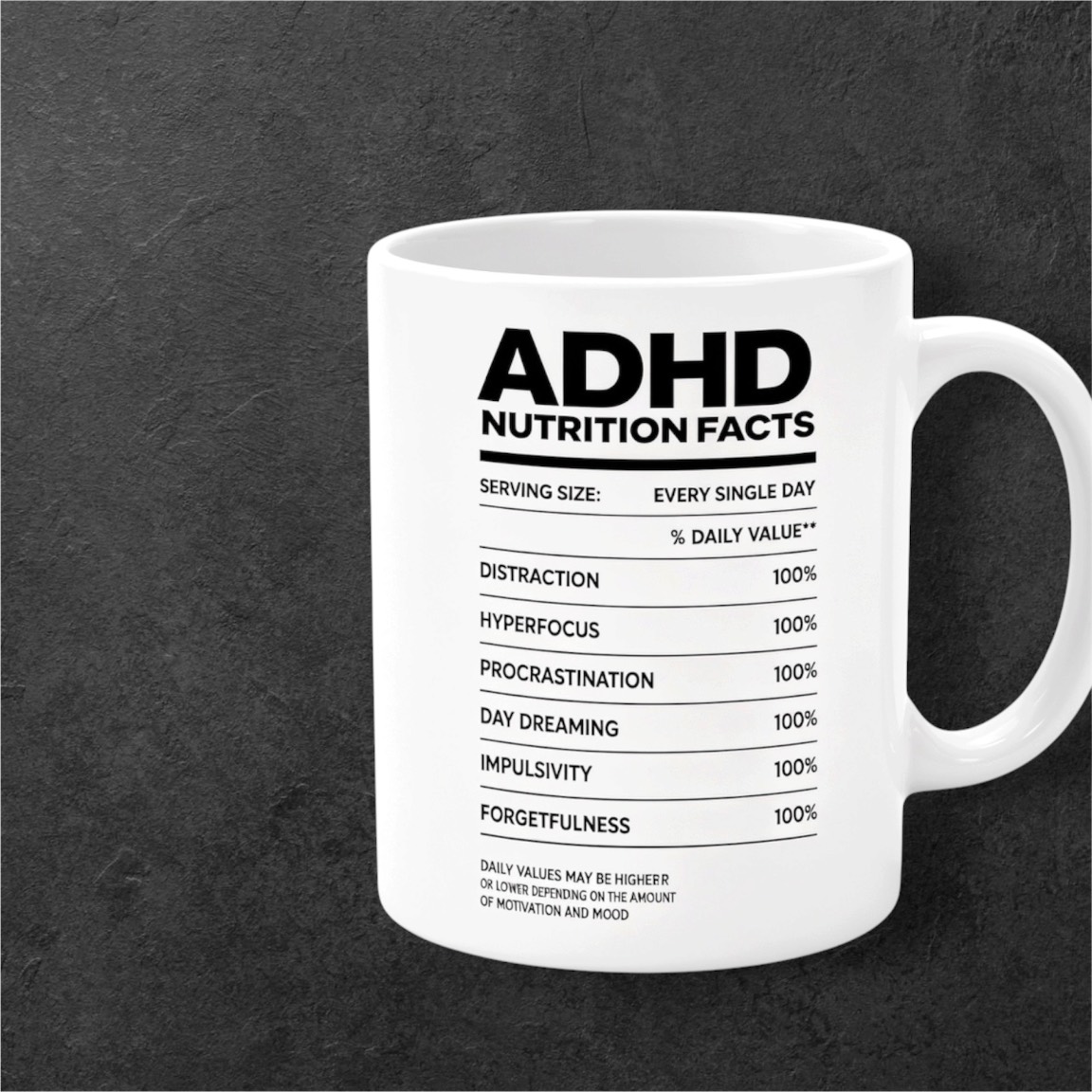 New 11oz  ADHD mug made to order comes in box