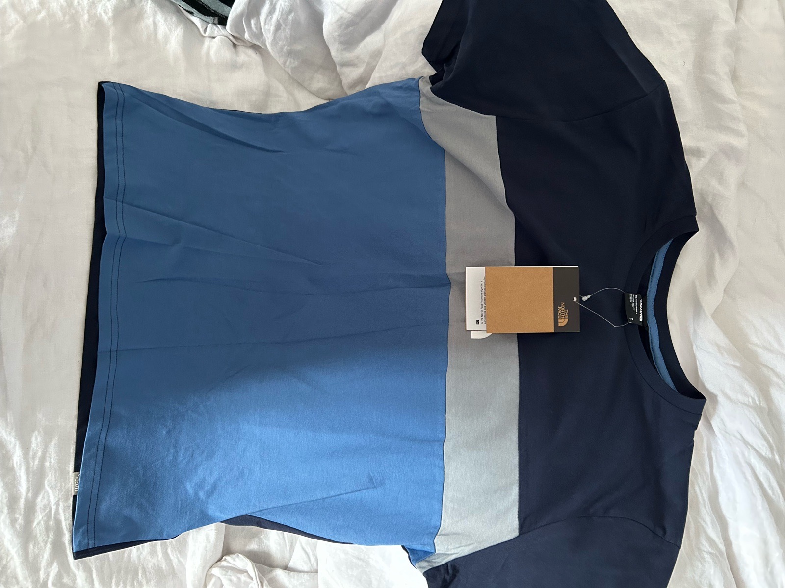 North face blue colour block T-Shirt