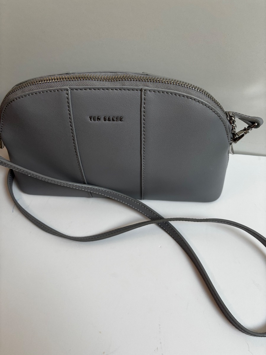 Ted Baker grey leather crossbody bag