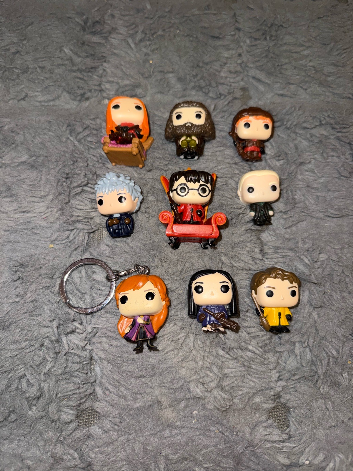 miniature toy figures from the Kinder Joy Funko Pop! Harry Potter Quidditch collection