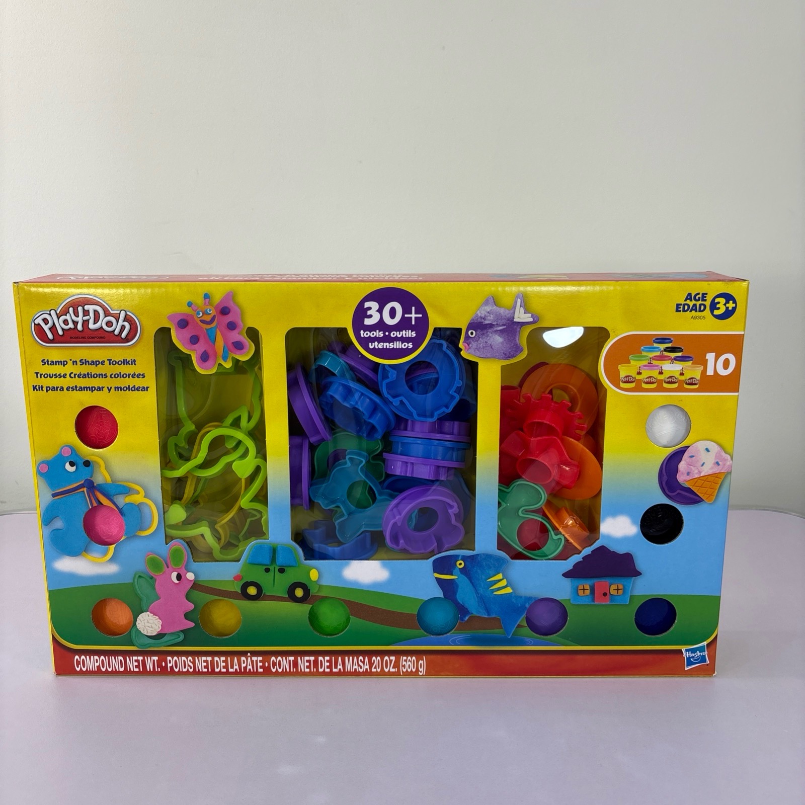 Play-Doh Stamp ’n Shape Toolkit 30+ Tools With 10 Pots Modelling Set BNWT Hasbro