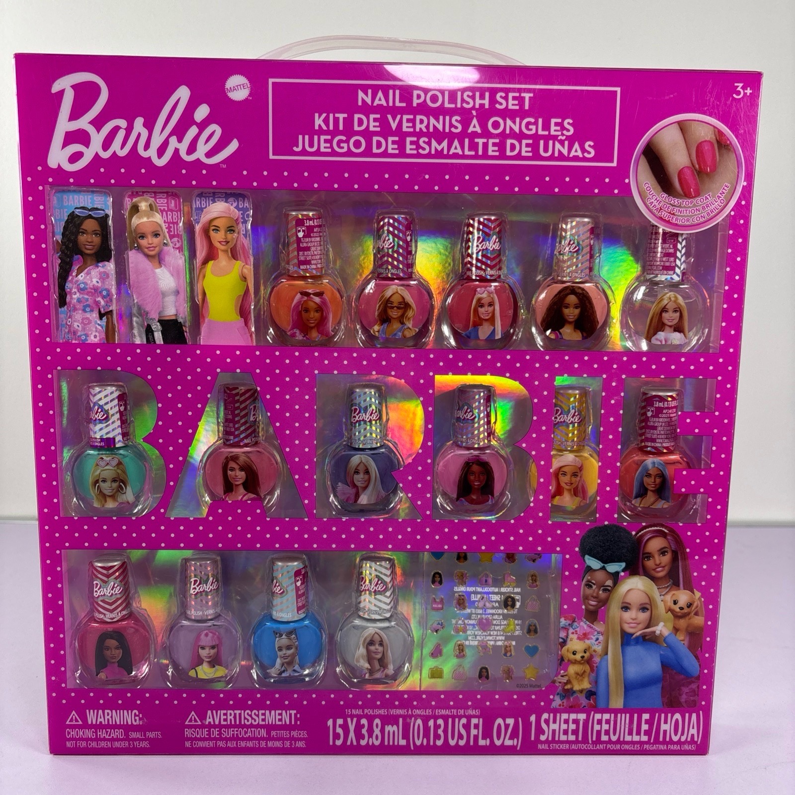 Townley Girl Barbie Nail Polish Set (57 ml, 18 Pieces) brand new sealed age 3+