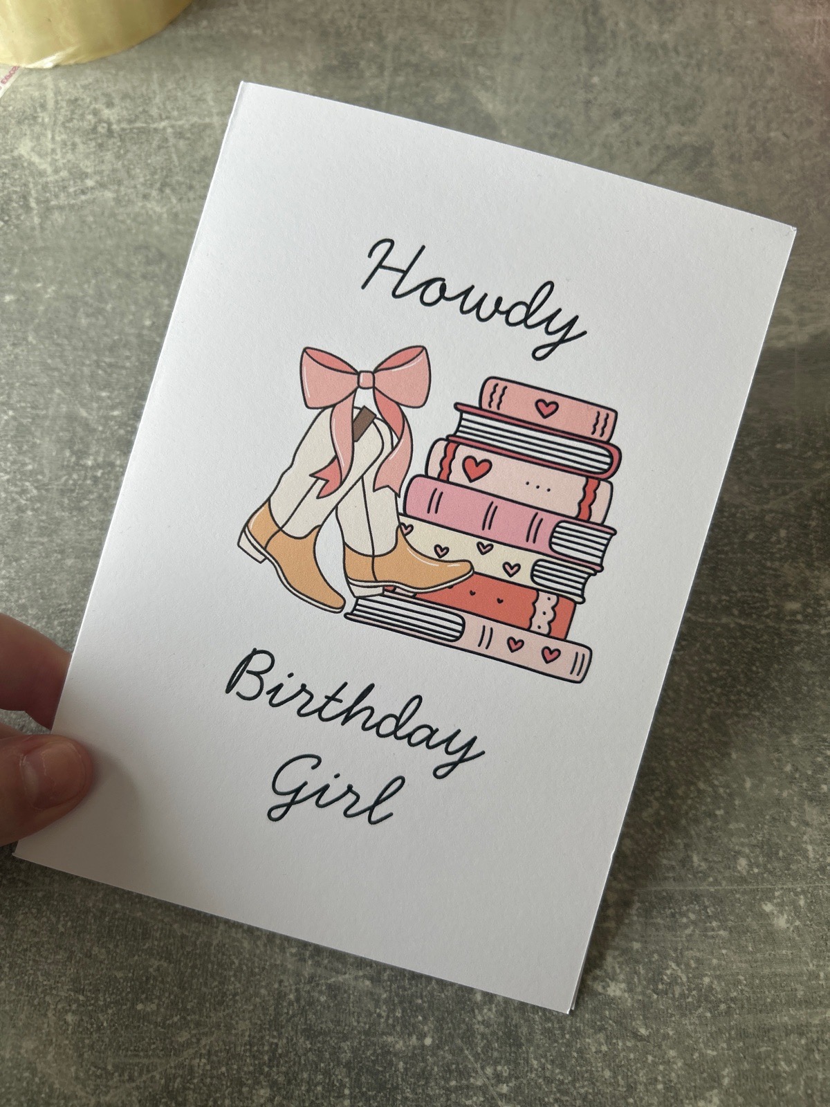 Cowboy theme greeting card 5x7