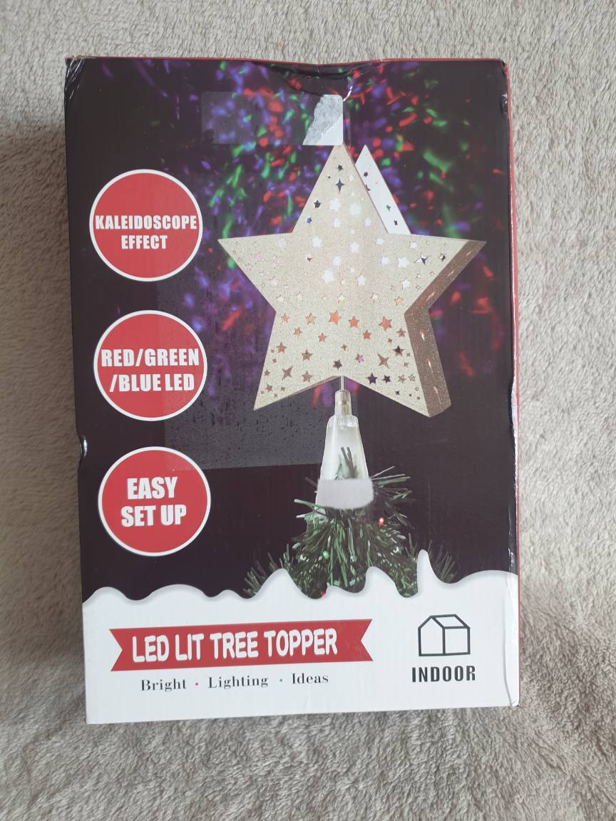 LED Projector Star Tree Topper