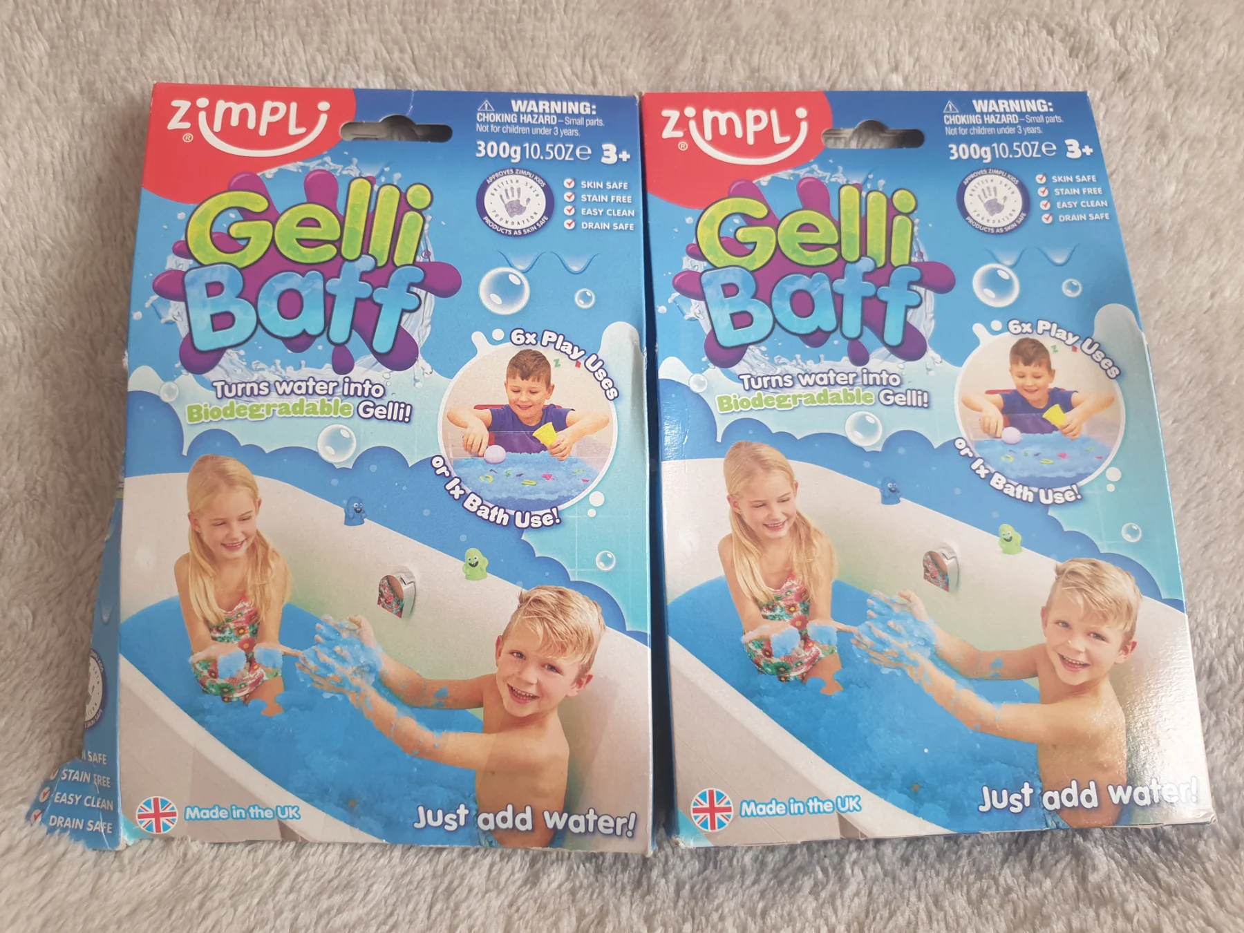 2 x Blue Zimpli Kids Gelli Baff
