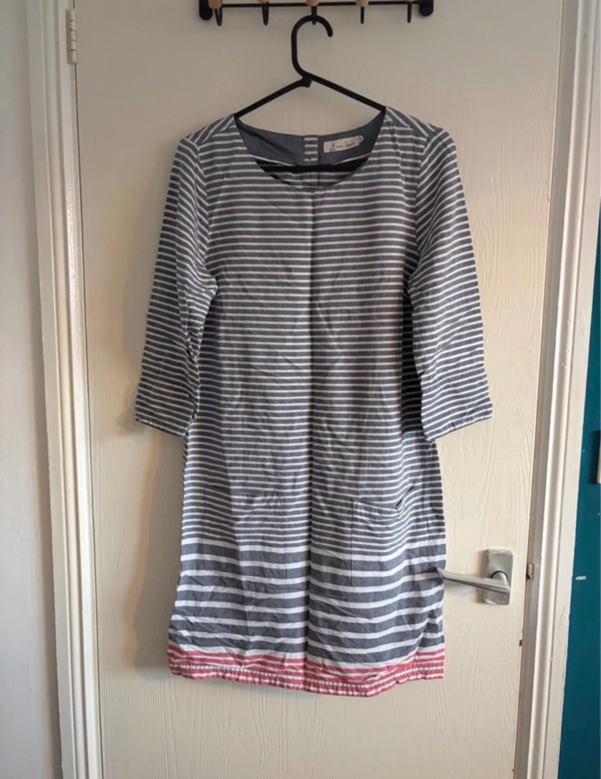Coastal Nautical Breton Striped Casual Tunic Dress Seasalt Cornwall Size 10