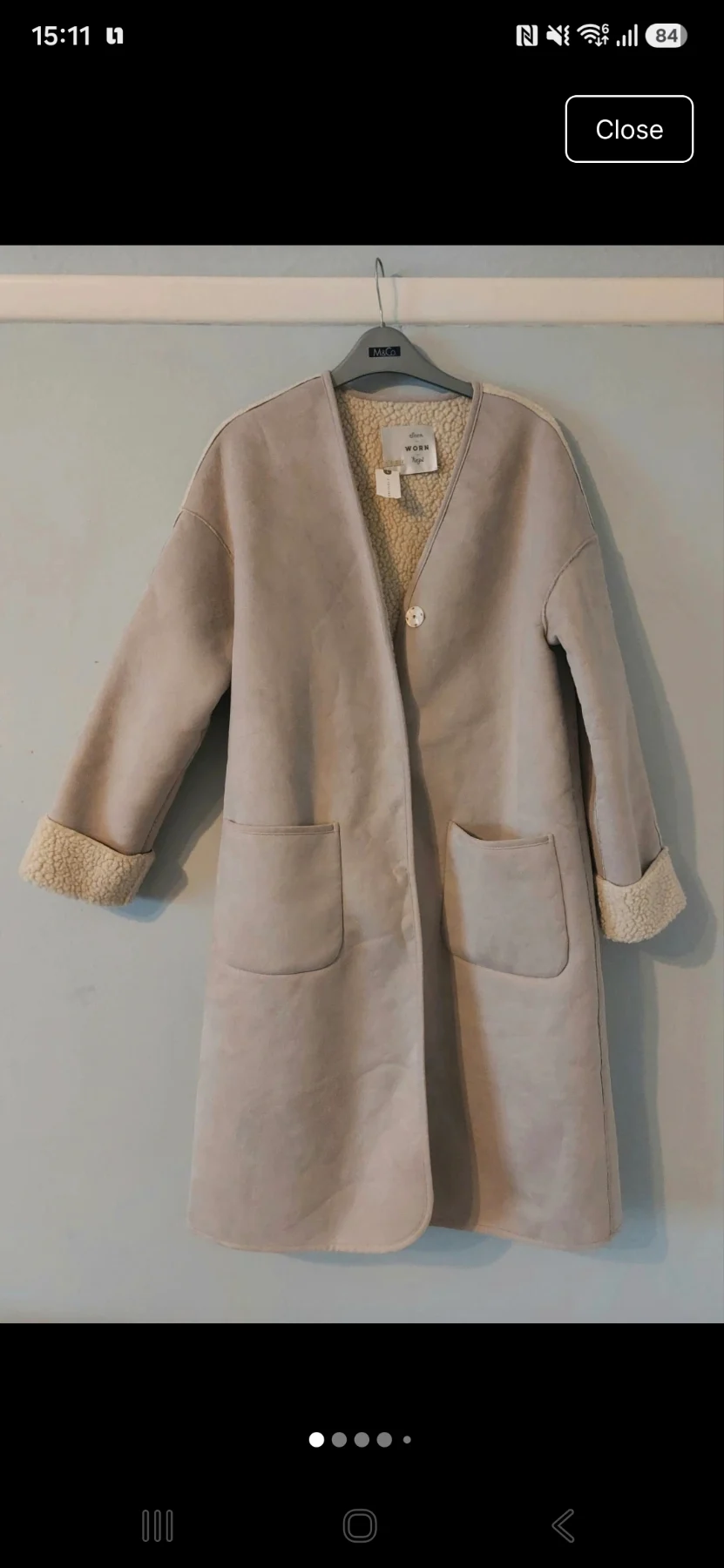Anthropologie "Seen Worn Kept" Oxford Reversible Teddy & Suede Coat RRP USD 280