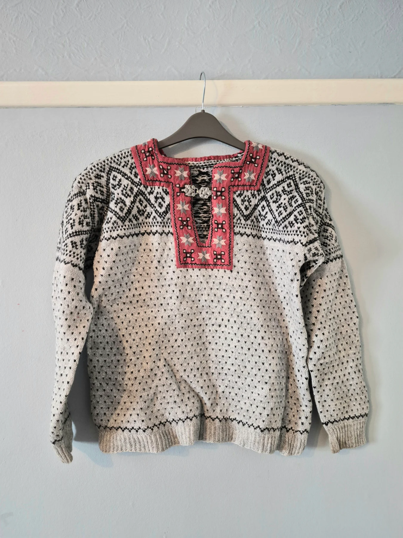Dale of Norway style vintage fair isle sweater jumper size S/M