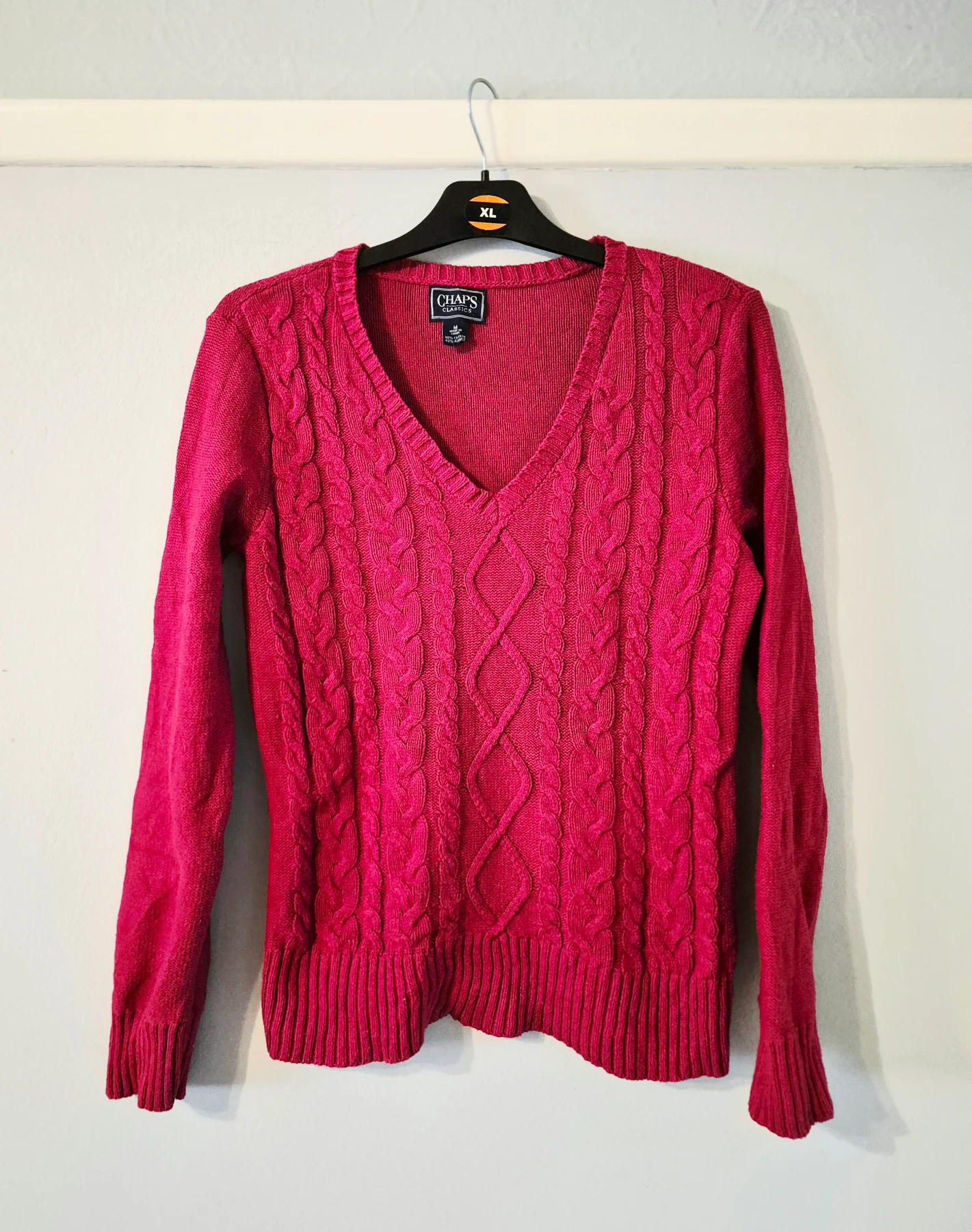 Chaps Ralph lauren classic preppy kable knitted jumper sweater size M