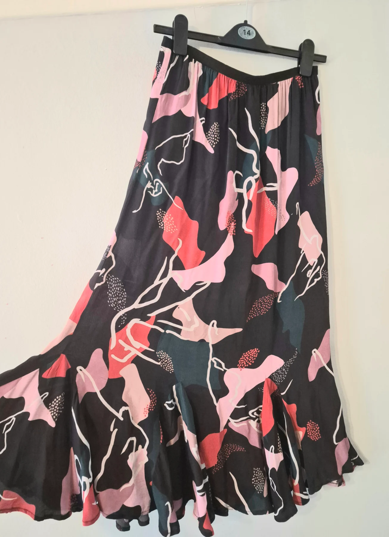 Lily & Lionel x Anthropologie "Aminia" Abstract Print Midaxi Skirt size XS