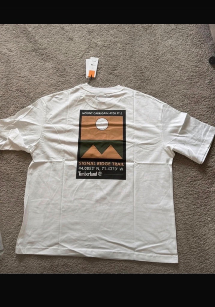 Timberland Signal Ridge Tee – White – Size M