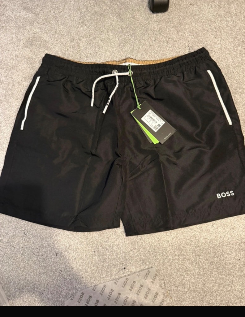 BOSS Swim Shorts – Black – Large – Brand New With Tags