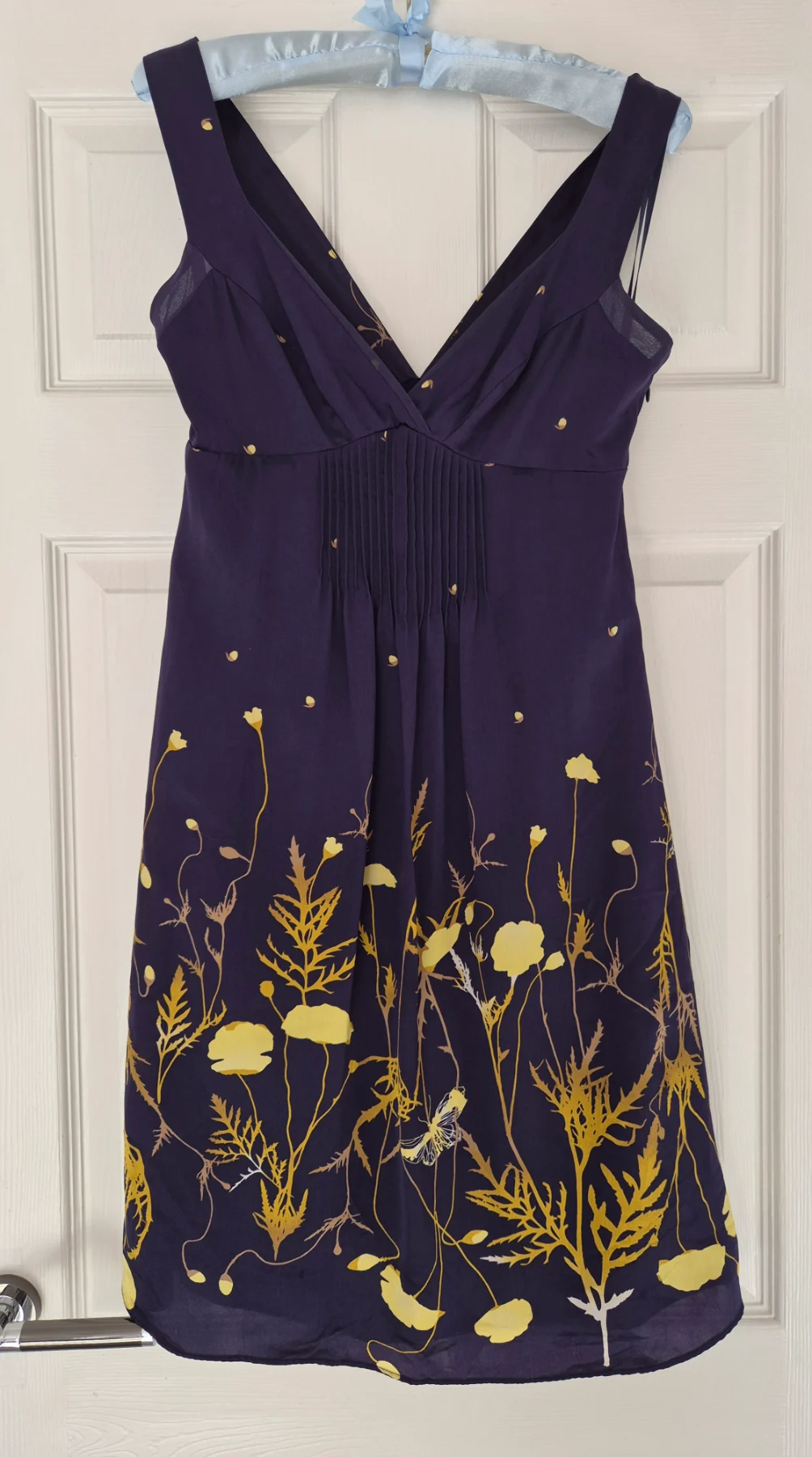 Ted Baker navy silk dress sz small