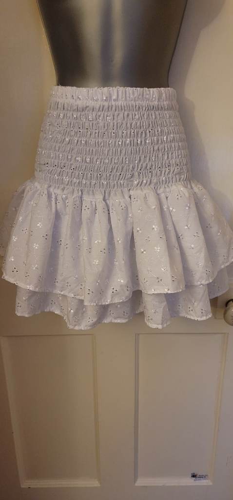 3pcs white rose and mint summer skirts