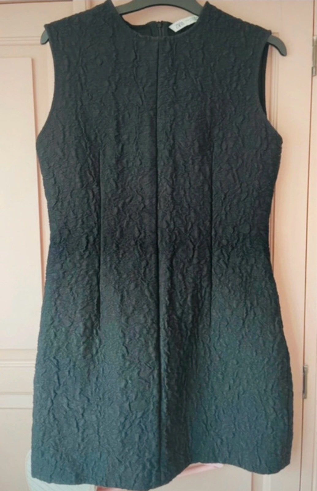Zara Ladies textured black dress size Medium